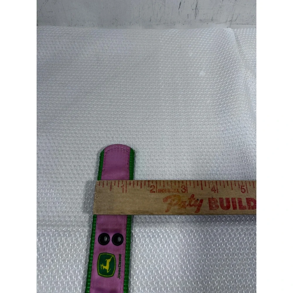 John Deere Dog Collar Large Pink Green Logo Adjustable Pets First Pet Accessory